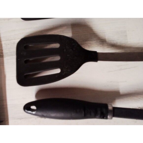 Utensil Spoon/Fatula Set Of Six Used Conditions Some Damage See Photographs - Picture 4 of 11